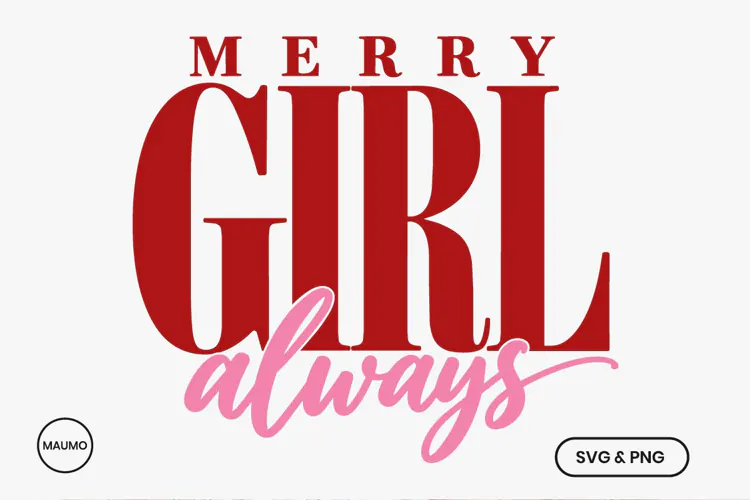 Merry Girl Christmas Quote