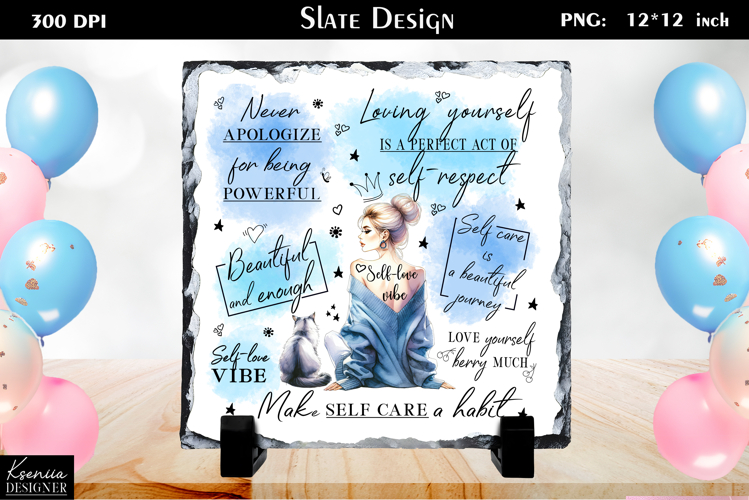 Positive Inspirational Quotes|Mental Health Slate Design