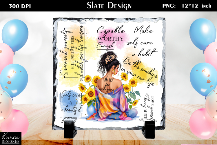 Positive Inspirational Quotes|Mental Health Slate Design