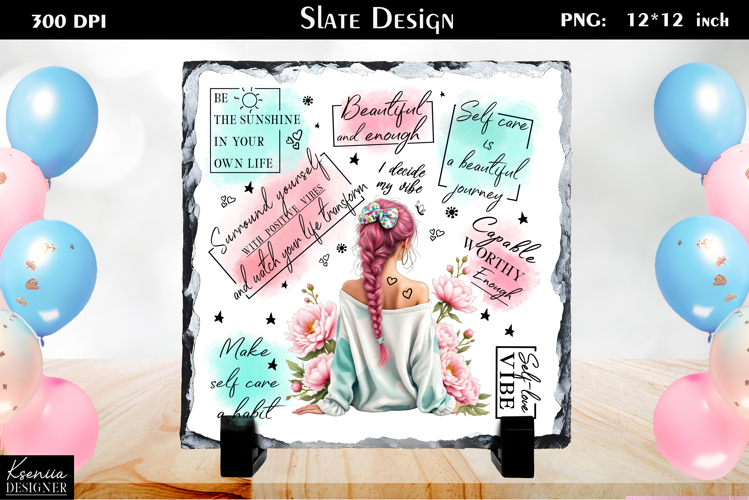 Positive Inspirational Quotes|Mental Health Slate Design