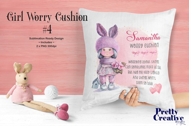 Girl Worry Cushion #4