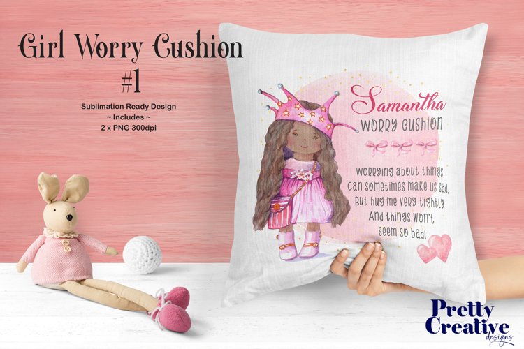 Girl Worry Cushion #1
