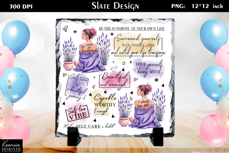 Positive Inspirational Quotes|Mental Health Slate Design