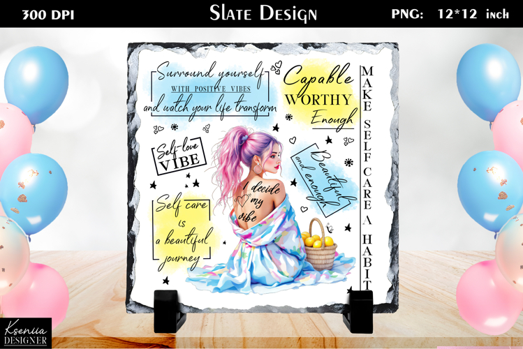 Positive Inspirational Quotes|Mental Health Slate Design
