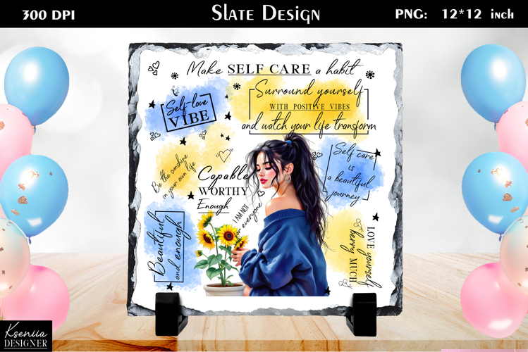 Positive Inspirational Quotes|Mental Health Slate Design
