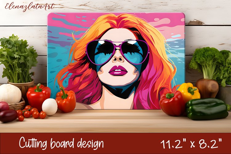 Romantic sumer girl Cutting Board Sublimation