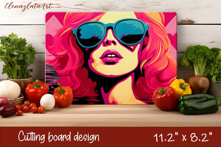 Romantic sumer girl Cutting Board Sublimation