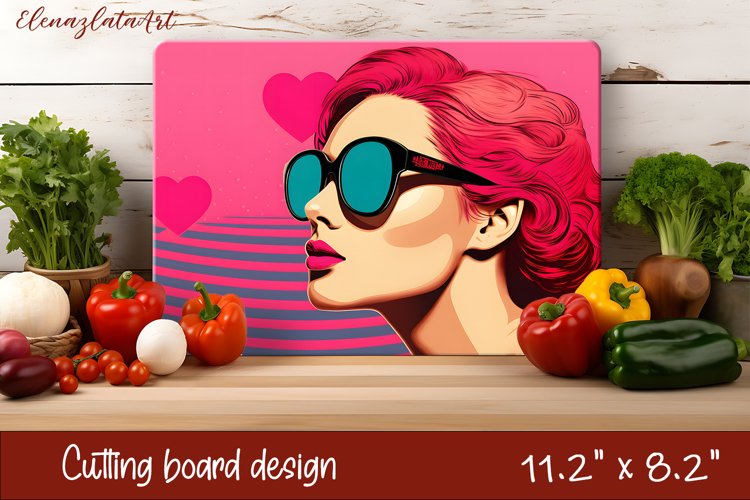 Romantic sumer girl Cutting Board Sublimation