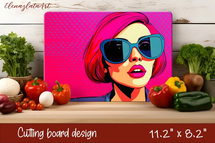 Romantic sumer girl Cutting Board Sublimation