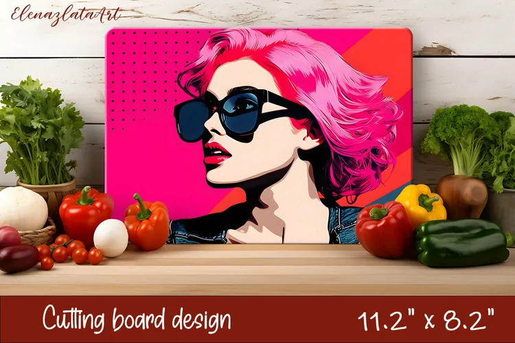 Romantic sumer girl Cutting Board Sublimation