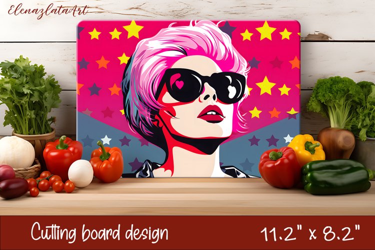 Romantic sumer girl Cutting Board Sublimation