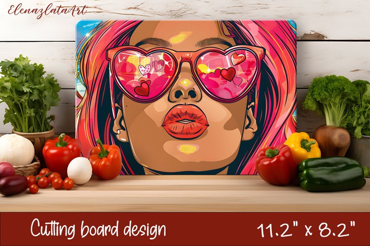 Romantic sumer girl Cutting Board Sublimation