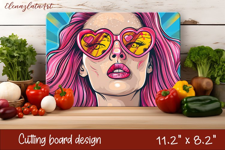 Romantic sumer girl Cutting Board Sublimation