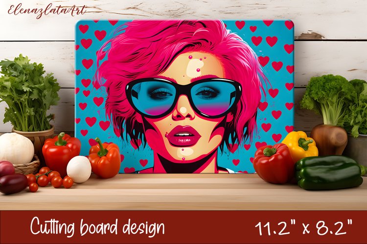 Romantic sumer girl Cutting Board Sublimation