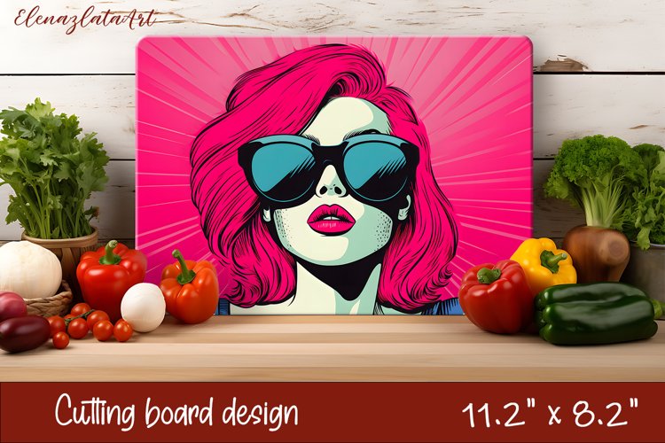 Romantic sumer girl Cutting Board Sublimation