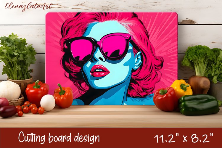 Romantic sumer girl Cutting Board Sublimation