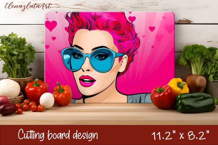 Romantic sumer girl Cutting Board Sublimation