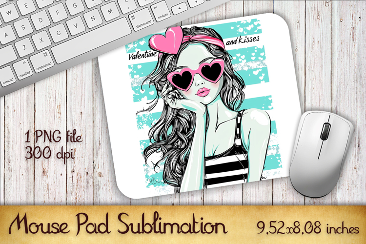Stylish Girl Mouse Pad PNG | Bright Fashion Sublimation
