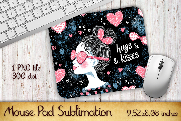 Stylish Girl Mouse Pad PNG | Bright Fashion Sublimation