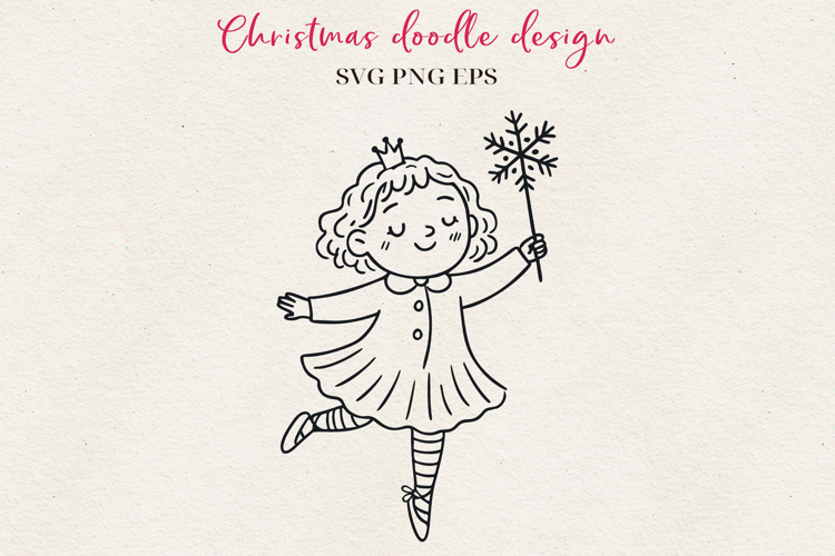 Hand-Drawn Christmas Character | Festive Ink Art SVG PNG EPS