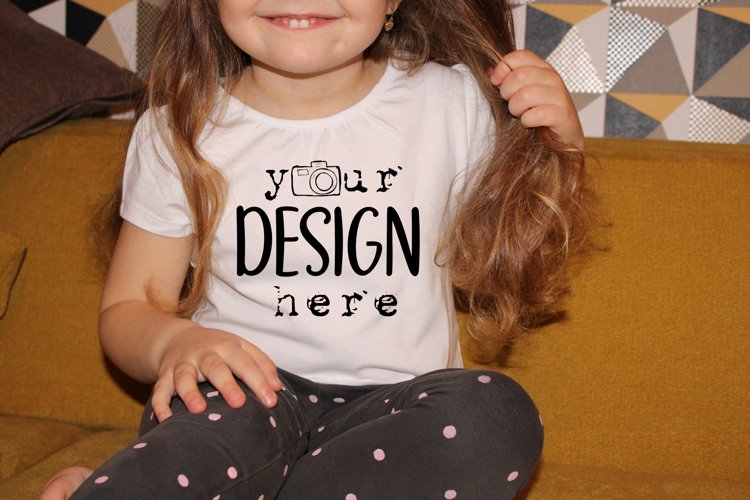 Kids Mockup Youth TShirt Mockup example image 1