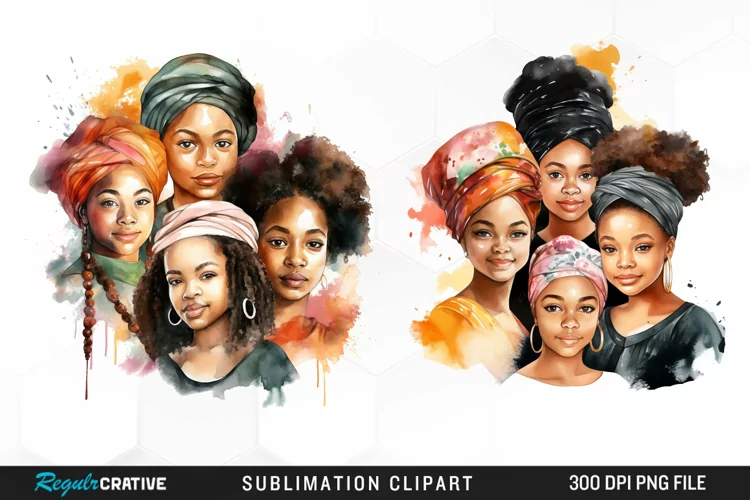 Girls Black History Month PNG Clipart
