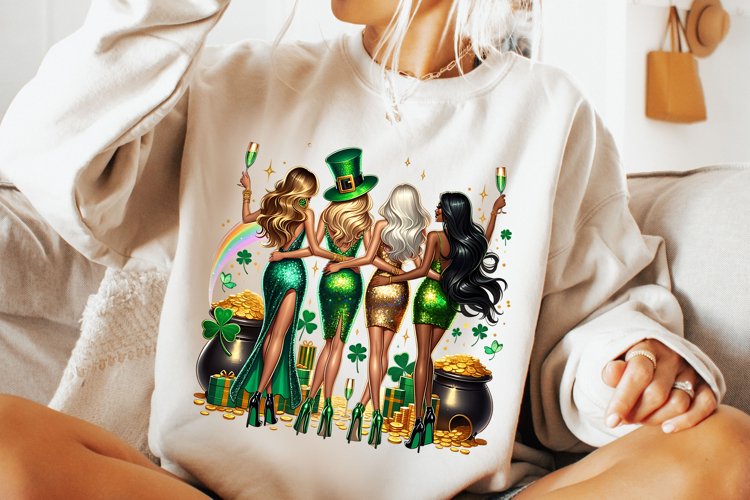 St Patricks Day Girls PNG, Lucky Day PNG, Irish PNG, Girly