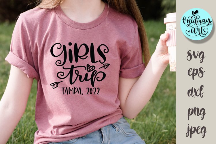 Girls trip Tampa 2022 svg, summer svg example image 1