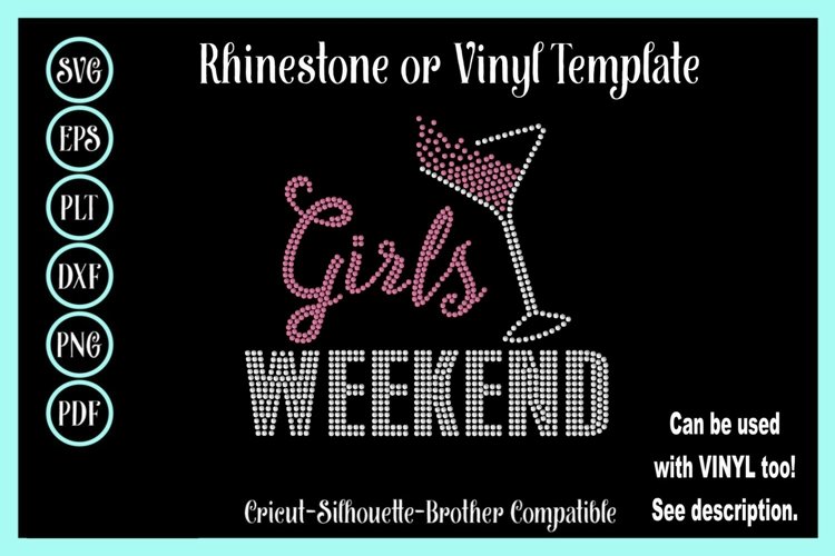 Girls Weekend Rhinestone Shirt Template - Trip example image 1