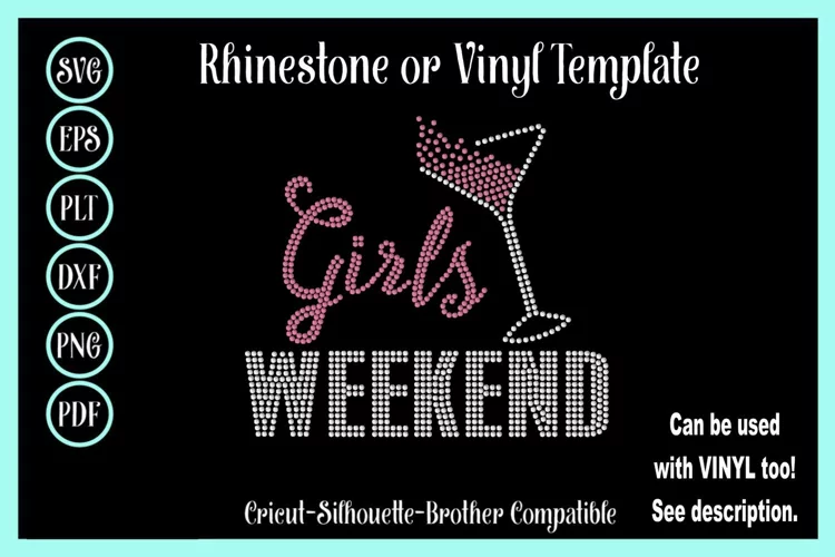 Girls Weekend Rhinestone Shirt Template - Trip