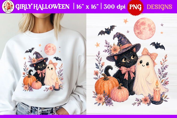 Girly Preppy Brushstroke Halloween Shirt Sublimation