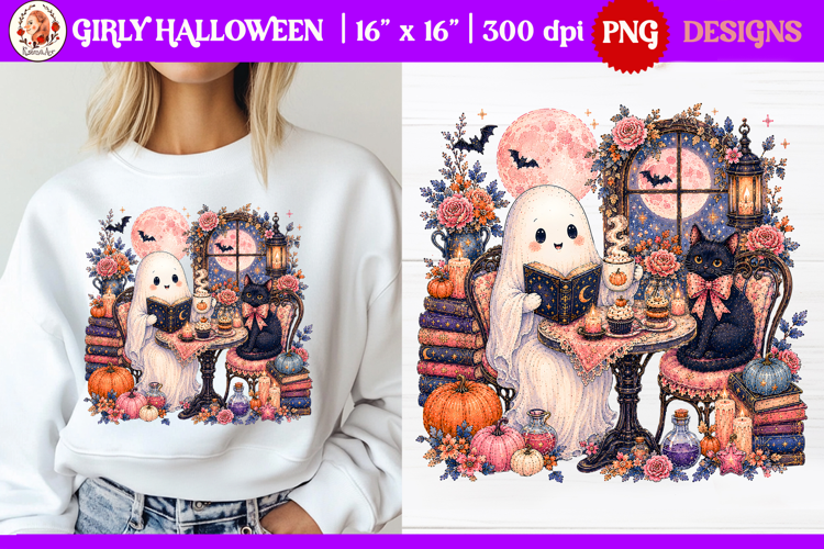 Girly Preppy Brushstroke Halloween Shirt Sublimation