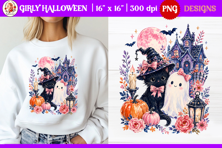 Girly Preppy Brushstroke Halloween Shirt Sublimation