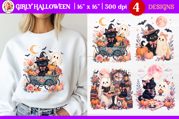 Girly Preppy Brushstroke Hallowen Shirt Sublimation