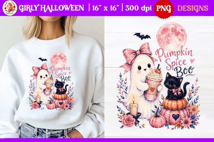 Girly Preppy Brushstroke Halloween Shirt Sublimation example image 1