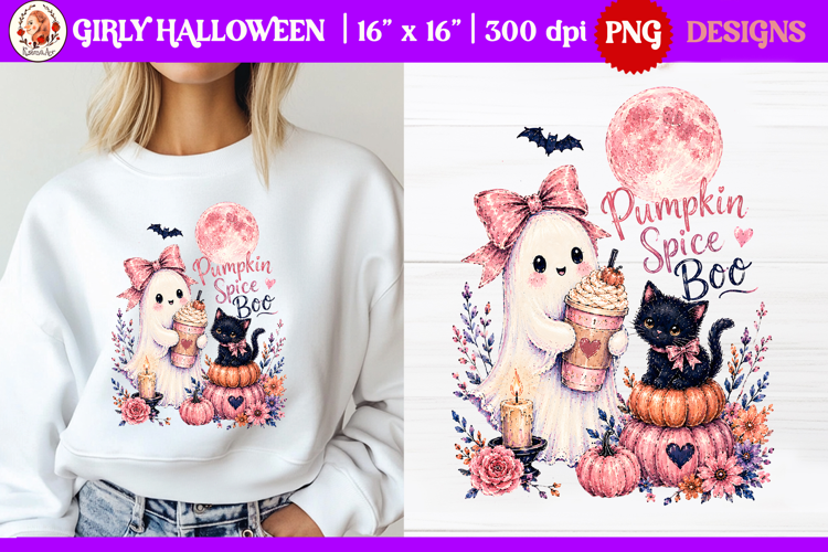 Girly Preppy Brushstroke Halloween Shirt Sublimation