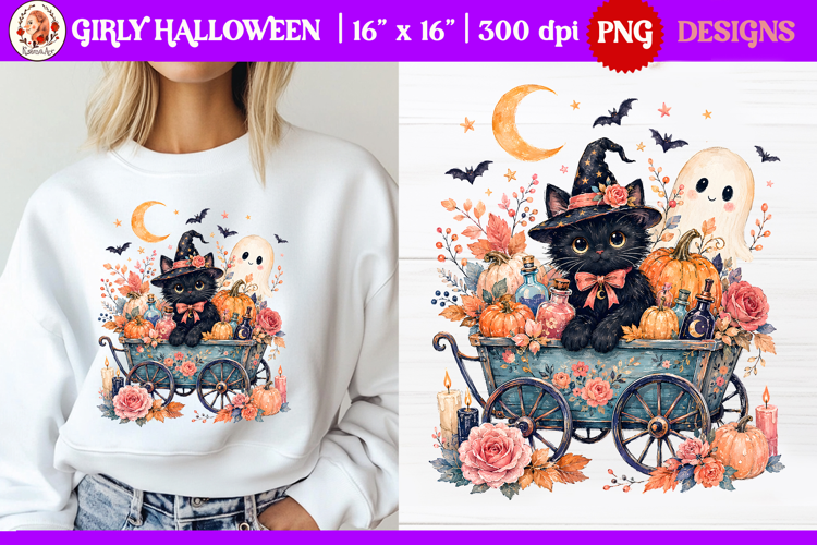 Girly Preppy Brushstroke Halloween Shirt Sublimation