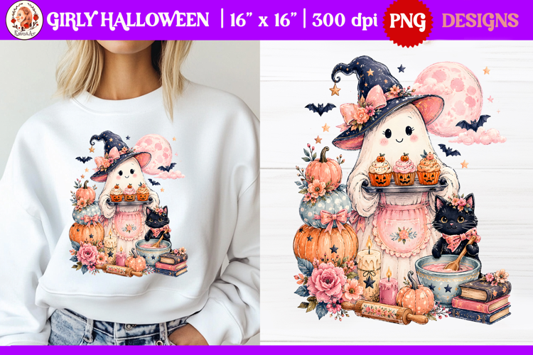 Girly Preppy Brushstroke Halloween Shirt Sublimation