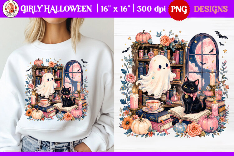 Girly Preppy Brushstroke Halloween Shirt Sublimation example image 1