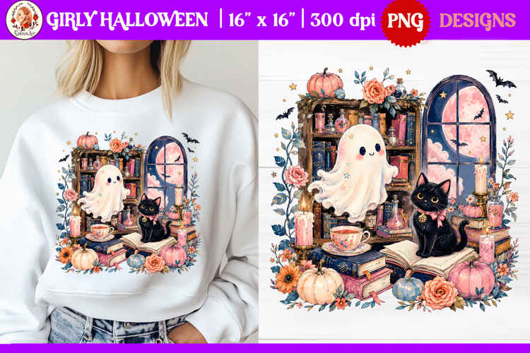 Girly Preppy Brushstroke Halloween Shirt Sublimation