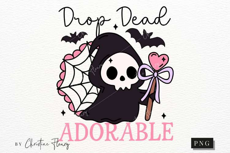 Drop Dead Adorable Halloween PNG | Coquette Girly PNG