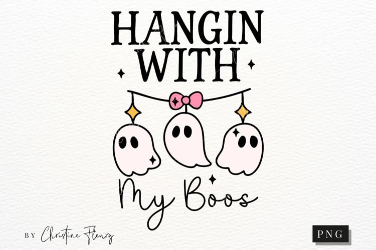Hanging With My Boos Halloween PNG | Coquette Girly PNG
