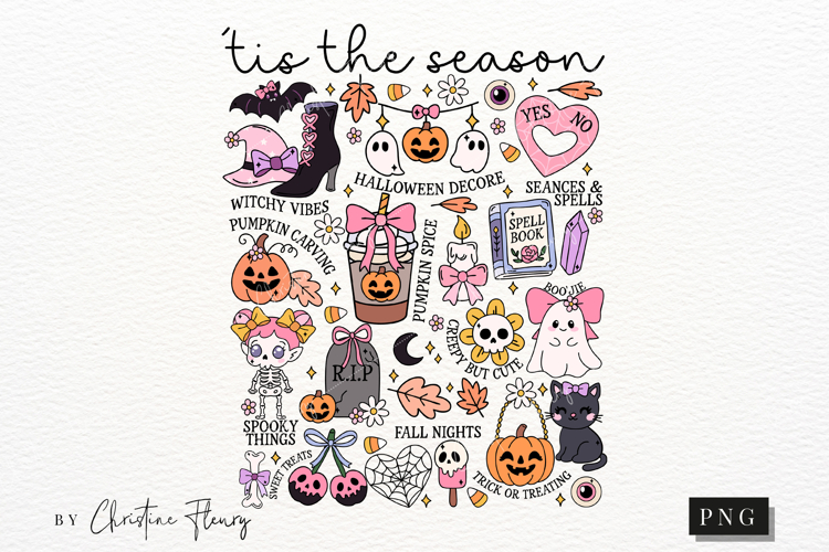 Tis The Season Halloween PNG | Coquette Girly PNG