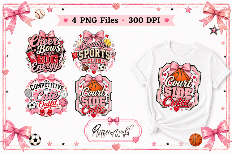 Coquette Sports Quotes | Bow Sports Sublimations