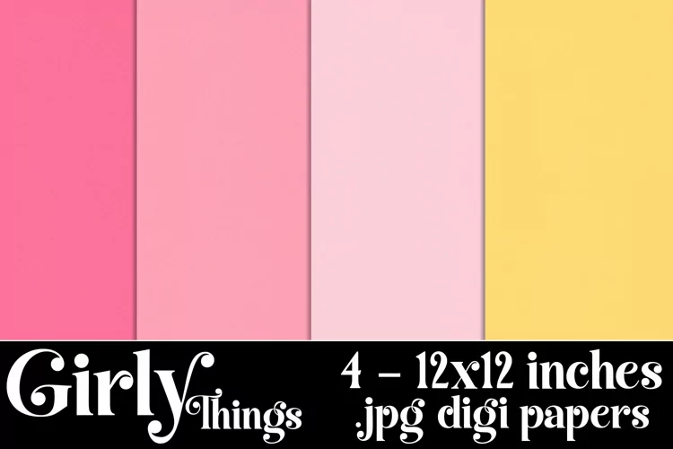 Girly Things Color Palette, Cardstock 12x12 Texture Paper