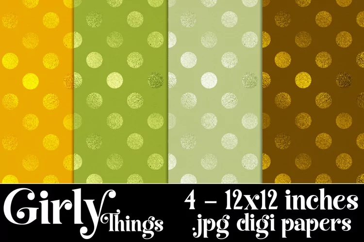 Girly Things Color Palette, Polka Dots 12x12 Backgrounds