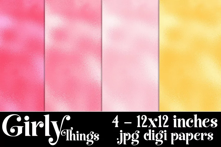 Girly Things Color Palette, Luxury Foil 12x12 Backgrounds