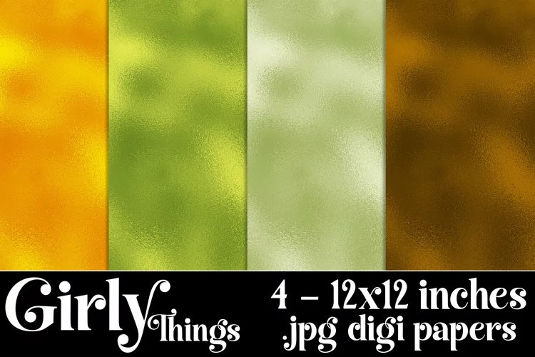Girly Things Color Palette, Luxury Foil 12x12 Backgrounds
