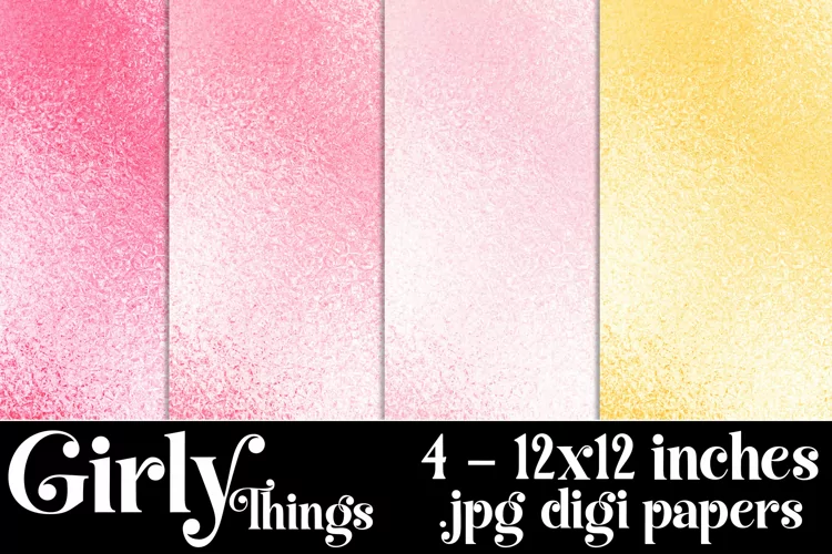 Girly Things Color Palette, Luxury Foil 12x12 Backgrounds