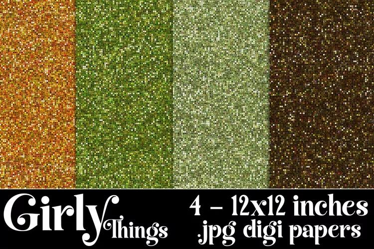 Girly Things Color Palette, 12x12 Marlo Glitter Backgrounds